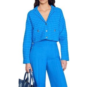 Sandro Astier Tweed Cropped Blazer Jacket (size 1)